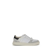 White Calf Leather Bos Taurus Low Top Sneakers
