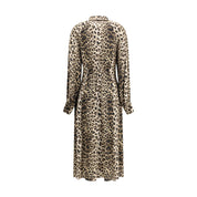 Windsor leopard satin midi Dress