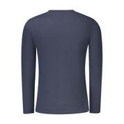 Blue Cotton Men T-Shirt