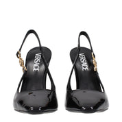 Black Leather High Heel Pumps