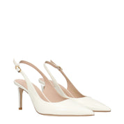 Beige Leather Pumps