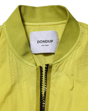 Yellow Polyamide Zipper Bomber Women’s Jacket