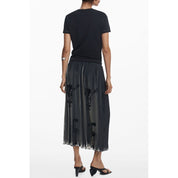 Black Cotton Women T-Shirt