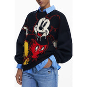 Black Cotton Women Sweater