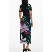 Black Polyester Women Dress