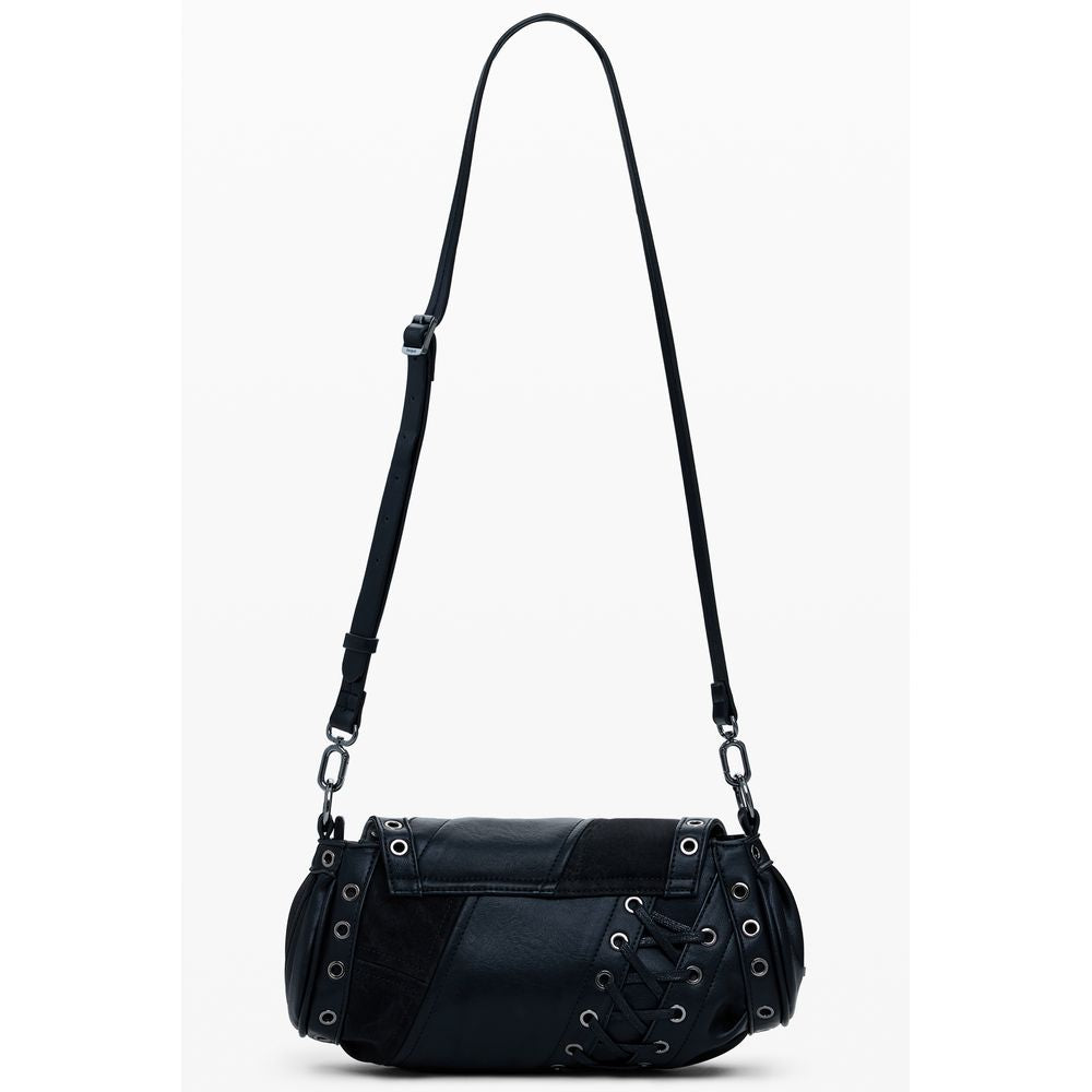 Black Polyethylene Women Handbag