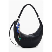 Black Polyurethane Women Handbag