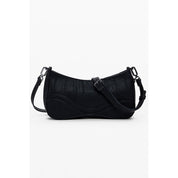 Black Polyurethane Women Handbag