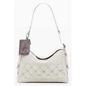 Beige Polyurethane Women's Bag