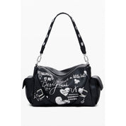Black Polyurethane Women's Handbag