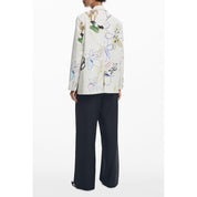 White Polyester Women Jacket