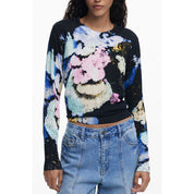 Black Linen Women Sweater