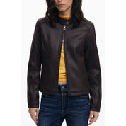 Brown Polyester Women's Jacket
