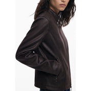 Brown Polyester Women's Jacket