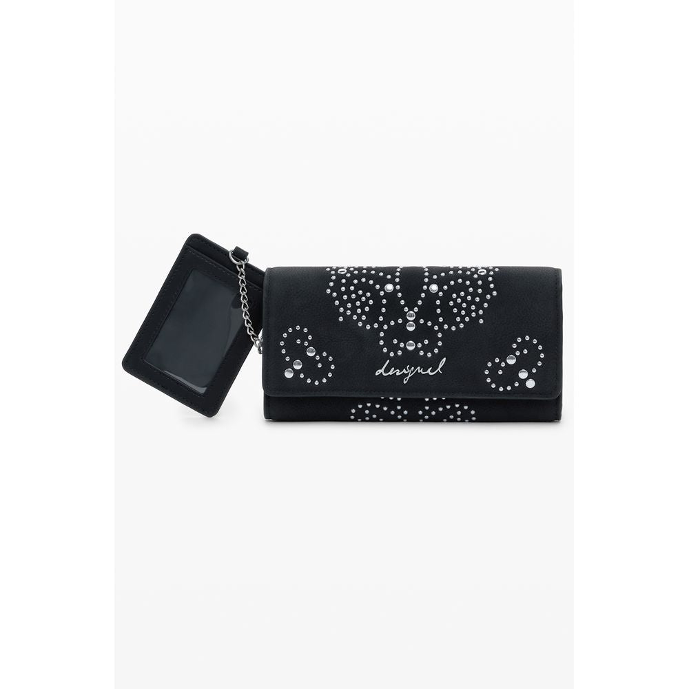 Black Polyurethane Women's Wallet