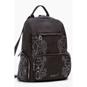 Brown Polyethylene Women Backpack