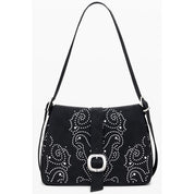 "Black Polyurethane Women's Handbag"