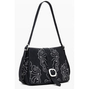"Black Polyurethane Women's Handbag"