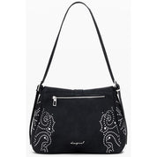 "Black Polyurethane Women's Handbag"
