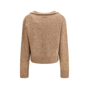V-neck Sweater with rhinestones