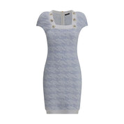 Light Blue Polyamide Casual Dress