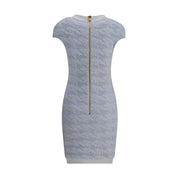 Light Blue Polyamide Casual Dress