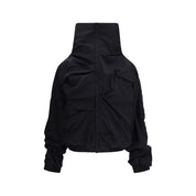 Black Polyamide Full-Length Jacket