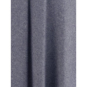 Blue Cotton Midi Skirt