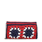 Multicolor Raffia Clutch Bag