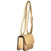 Beige Polyurethane Women Handbag