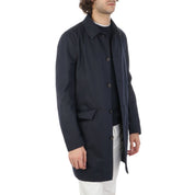 Blue Cotton Men's Raincoat