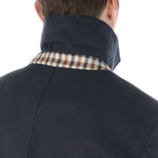 Blue Cotton Men's Trench Coat