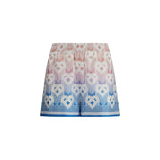 Multicolor Silk Bermuda Shorts