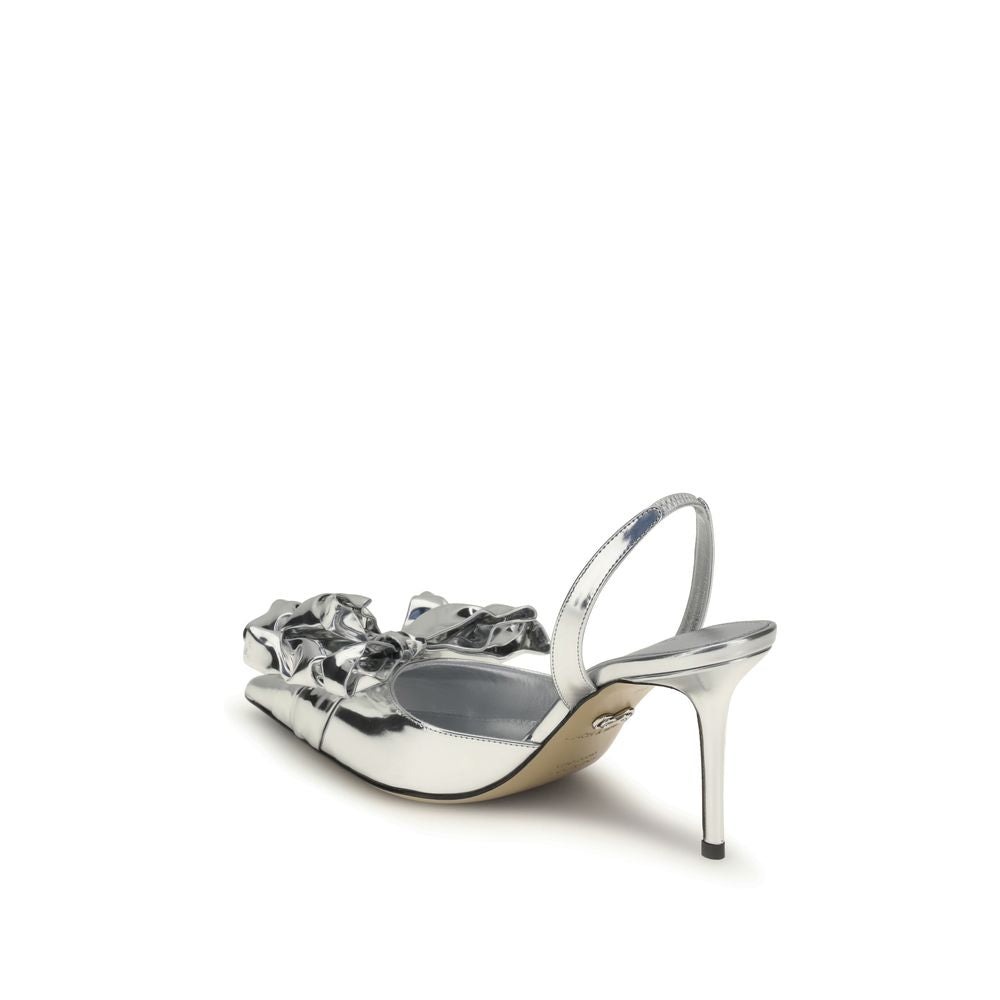 Silver Leather Pumps