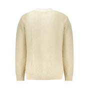 Beige Cotton Men Sweater
