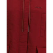 Red Polyester faille Jacket