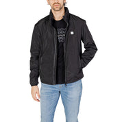Black Polyester Jackets & Coat