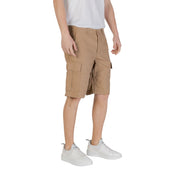 Beige Cotton Bermuda