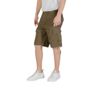 Green Cotton Bermuda Shorts