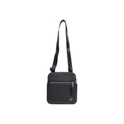 Black Polyester Messenger Bag