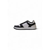 Black And White Polyester Athletic Sneakers