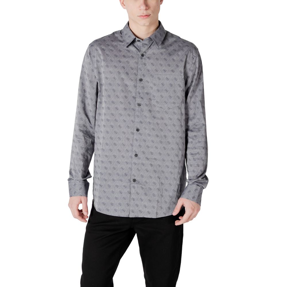 Gray Cotton Dress Shirt