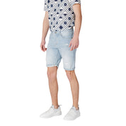 Light Blue Cotton Bermuda