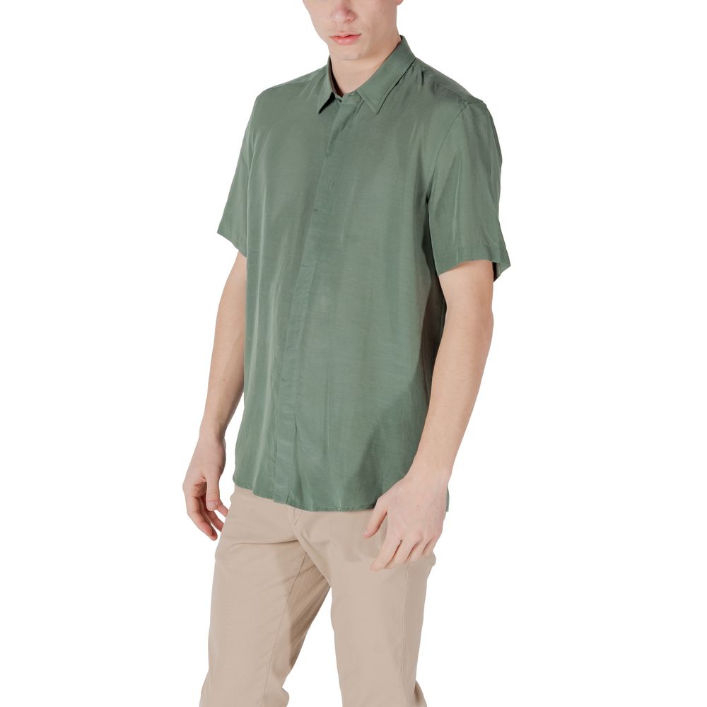 Green Lyocell Shortsleeve Shirt