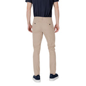Beige Cotton Skinny Pant