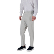 Gray Polyester Dress Pants
