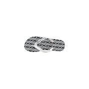 Black And White Rubber Flip-Flop Sandal