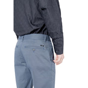 Blue Cotton Skinny Pant