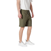 Green Cotton Bermuda Shorts