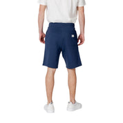 Blue Cotton Bermuda Shorts